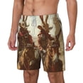 thumbnail image 2 of Uemuo Western Rabbit Cowboy Pattern Mens Swim Trunks Quick Dry Board Shorts with Mesh Lining, Stretch Beach Shorts Quick Dry No-Chafing Board Shorts-XX-Large, 2 of 9