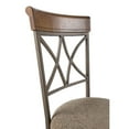 thumbnail image 4 of Linon Hamilton Metal Swivel Counter Stool Padded Beige Seat in Matte Pewter, 4 of 8