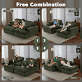 thumbnail image 4 of Living Room Sofas Double Chaise Lounge Chair Indoor,Oversized Upholstered Sleeper Cloud Couch,Deep Seat Luxury Sofa Bed,Sectional Sofa Chaise Love-seat,Corduroy Reading Chair for Living Room,No Assem, 4 of 12