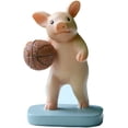 thumbnail image 1 of Figuras de cerdos de jardín de hadas en miniatura - Devoción del cerdo de baloncesto, 1 of 4