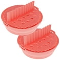 thumbnail image 3 of Relax love Air Fryer Liner Tray 2Pcs with Handle Reusable Air Fryer Liner Heat Round Baking Pan Foldable Air Fryer Accessories Liners for Air Fryer Oven Microwave,Pink, 3 of 11