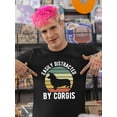 thumbnail image 2 of Easily Distracted By Corgis T-Shirt Men -Image by Shutterstock, Male Medium, 2 of 4
