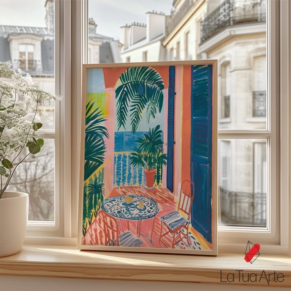 Henri Matisse 'The Summer Terrace' Print: Colorful Vintage Wall Art UNFRAMED PAPER POSTER, Home Decor, Vintage Gift, Living Room Dercor