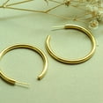 thumbnail image 5 of Amor Gold Hoop Post Earrings, 5 of 5