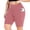 Watermelon Red_001, variant on Domuza Women's Plus Size High Waist Biker Shorts Yoga Workout Sports Athletic Running Shorts with Pockets Wine 3XL