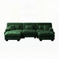 thumbnail image 3 of Modern Luxury Chenille U-Shaped Sectional Sofa for Living Room - 220×80×75cm with 2 Ottomans, 3 of 19