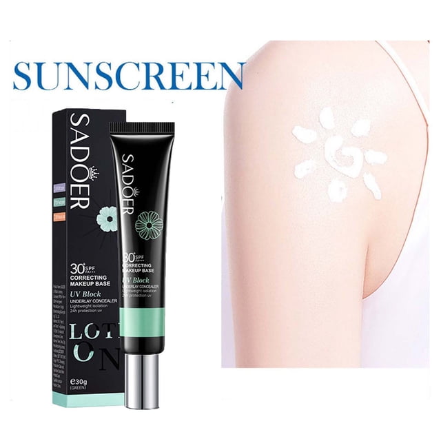 XWSHYW Protectores Solares Crema de Protección y Aislamiento Solar Protección No Grasa y Protector Solar Ocultador 30G