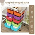 thumbnail image 5 of Gymax 10-Drawer Rolling Storage Cart Tools Scrapbook Paper Organizer on Wheels Multicolor, 5 of 10