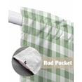 thumbnail image 6 of Swag Curtains, Spring Country Green Buffalo Plaid Rod Pocket Kitchen Curtains Valances Tier Curtains Swag Valance Curtains for Bedroom Living Room 36" x 36", 2 Panels, 6 of 6