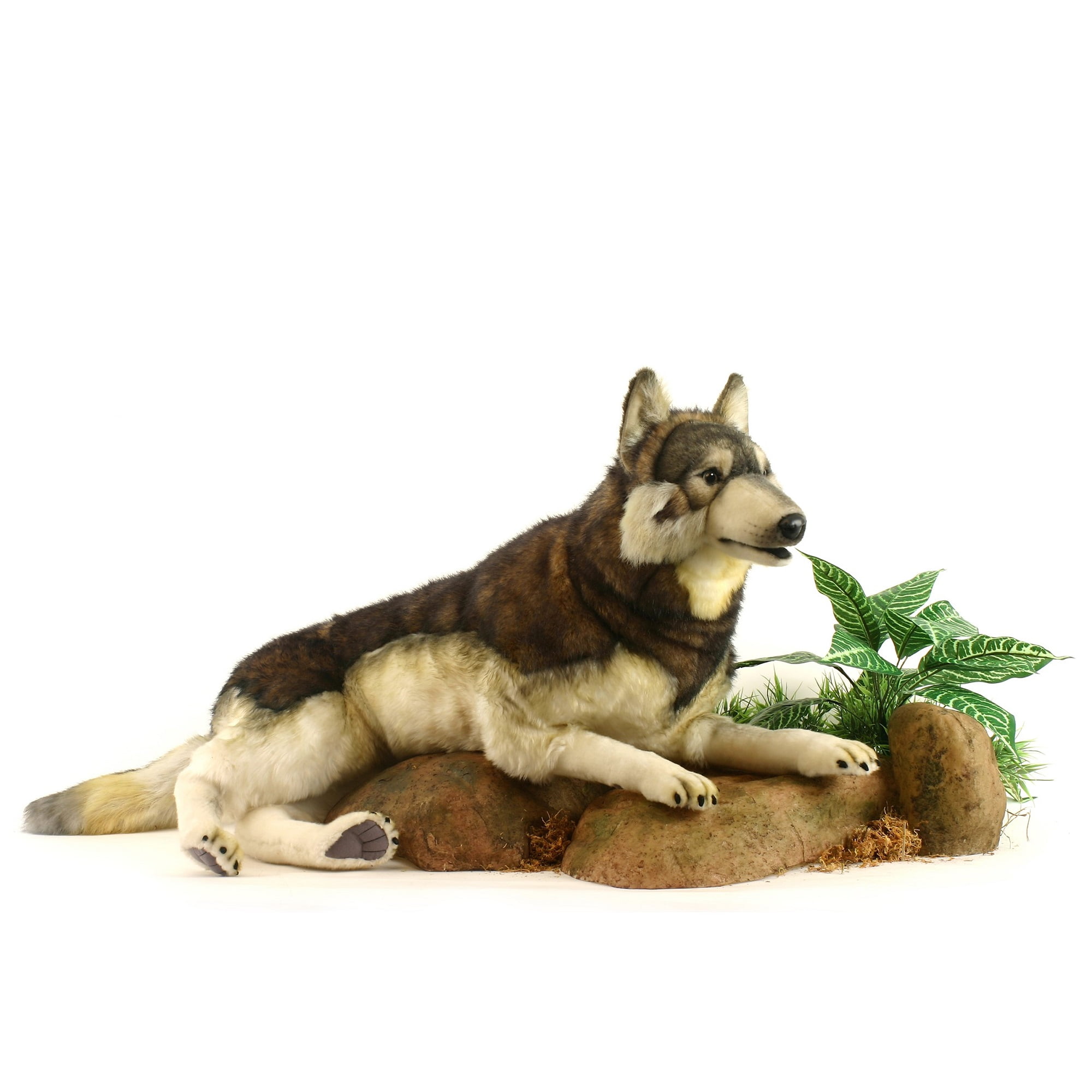 HANSA Stuffed Doll Ardwolf wolf No.7840 Animal 9.8" Wild Plush Toy high quality 