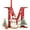 M, variant on Christmas Ornaments, 2D Acrylic Letter Pendants 9cm, Personalized Tree Decor for Holiday Home Displays