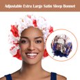 thumbnail image 4 of Sonducket Sleep Bonnet Extra Large Sleeping Hat Doble capa con cordón Turbante para el cabello Patrones bohemios Suministros para la cabeza Sombreros azul zafiro Sonducket AP009761-02, 4 of 6