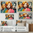 thumbnail image 4 of Designart "Iconography Portrait Pop Art painting I" People Floater Framed Wall Art Living Room, 4 of 7