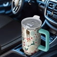 thumbnail image 6 of Multicolor Christmas Deer Pattern Tumbler with Handle and Lid,40oz Double Wall Vacuum Insulated Tumbler,Cups Gift for Women and Men, 6 of 7