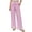 Pink, variant on Taqqpue Women Linen Pants Straight Wide Leg Elastic High Waist Stripe Print Plus Size Trousers Pants Vacation Beach Loose Fit Lightweight Long Baggy Pants for Women