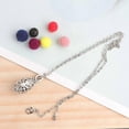 thumbnail image 3 of 1Pc Waterdrop-shape Hollowed-out Pendant with Aroma Ball Pelelith Necklace Creative Neck Chain for Birthday with 5 Cotton Balls and a Pelelith Ball (S, 3 of 4