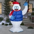 thumbnail image 2 of Gemmy Christmas Inflatable Bumble in Blue Puffer Vest, 6.5 ft Tall, Multi, 2 of 2