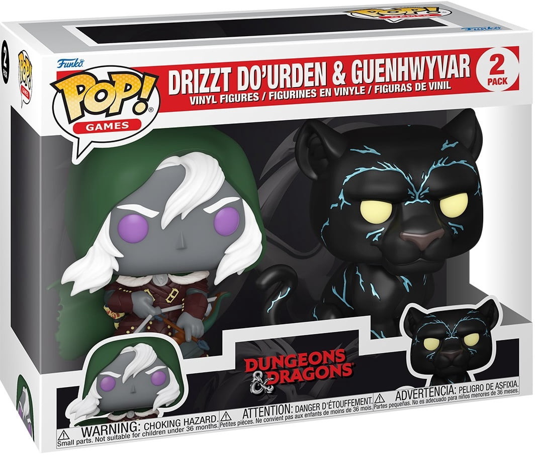 D&D Drizzt Do'urden & Guenhwyvar Pop Figure 2pack, Not Mint