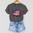 thumbnail image 6 of Vetsdori American Flag T Shirts for Women Graphic Short Sleeve Pullover Independence Day Crew Neck,4th of July USA Years Anniversary Casual Red White and Blue Womens Shirts Fashion, 6 of 7