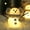 White#02, variant on weibbin Christmas Table Decorations, Lighted Snowmen Figurines, Light Up Snowman Holiday Present, Battery Operated Xmas Gifts Tabletop Ornaments Dinner Party Supplies, Brown Brim