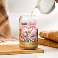 thumbnail image 3 of Hello Valentine’s Day Golden Retriever Flower Crown Romantic Pink Floral 16oz Glass Cup Mug Goldens Dog Lover Gifts Idea Glass Can - 00031, 3 of 5