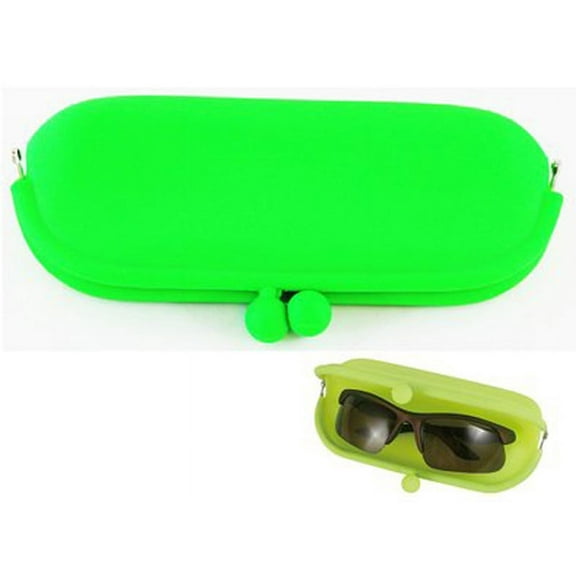 Green Colored Silicone Eyeglass Case
