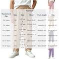 thumbnail image 4 of HAOTAGS Kids Printed Elastic Waistband With Pockets Loose Pants (5-15) Outdoor Casual Nylon Spandex Trousers Purple Size 14, 4 of 10