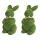 thumbnail image 3 of 2 piezas Simulación Moss Conejo Adornos Realista Creativo Corto Peluche Conejito Figurita Decoración artesanal para Pascua Sala de estar Oficina en el hogar (Verde), 3 of 6