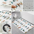 thumbnail image 6 of Kitchen Mat Rug 1 PCS Birds on The Wire Teal Grey Orange Runner Rug Anti-Fatigue Comfort Memory Foam Standing Mat Non-Slip Floor Door Mat for Bathroom Bedroom 18x47in, 6 of 6