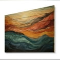 thumbnail image 2 of Designart "Coral Blue Bold Mountains Landscape" Modern Print on Natural Pine Wood, 2 of 5