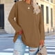 thumbnail image 1 of Uootdi Women's Plus Size Tops Crewneck Long Sleeve Sweatshirt Oversized Casual Loose Fit Basic T Shirts Blouse Gift, 1 of 5
