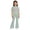 F-719Green, variant on ZHOGXU Big Kids Girls Outfit Letter Printed Short Sleeve Round Neck Top And Flare Leg Pants Two Piece Comfortable Fashion Sets For Daily Wear Black 9-10 Years