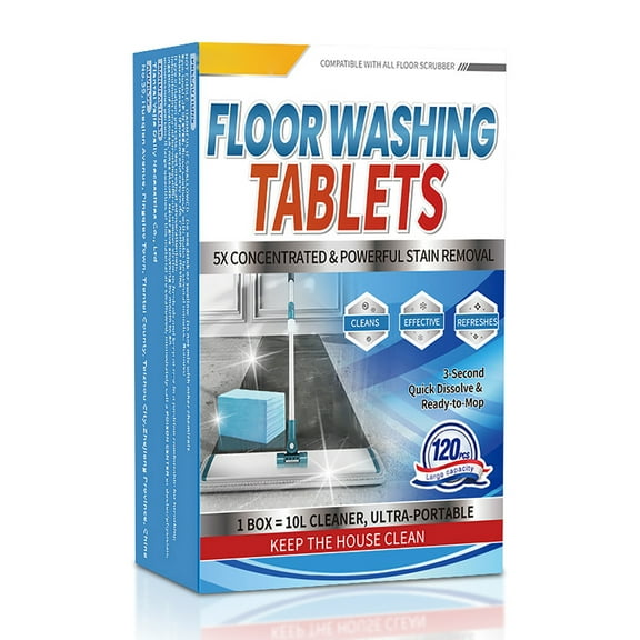 Elainilye Concentrated Floor Cleaning Tablets, Dissolvable Deep Clean Formula, Powerful Surface Sanitizing Solution for Tiles, Laminate, Vinyl Floors