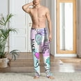 thumbnail image 6 of Lsque Eiffel Tower and Hearts Print Men's Pajama Pants, Lounge Pant - Comfortable Home Wear,Elastic Waistband, Stylish Design-Small, 6 of 9