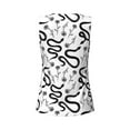 thumbnail image 5 of Xecao Hand Drawn Snake print women's scoop neck, loose-fit workout tank tops for the gym., 5 of 9