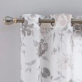 thumbnail image 2 of Haperlare 40"Wx63"L White Floral Sheer Curtains Living Room Farmhouse Window Sheer Curtains Grommet Voile Curtains, Gray, 2 Panels, 2 of 6