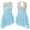 Light Blue, variant on iiniim Kids Girls Sparkly Rhinestone Sleeveless Figure Ice Skating Dress Ballet Gymnastics Leotard Dancewear A Black 10