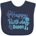thumbnail image 3 of Inktastic Blue Happy Birthday Daddy Boys or Girls Baby Bib, 3 of 4