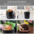 thumbnail image 2 of Beautiful Kitchen Compost Bin with Smell Proof Lid - Rust Proof and Odorless Compost Bucket for Your Countertop with No Smell Filters - Easy to Clean 1.1 Gallon Bin Looks Great On Any Kitchen Counter, 2 of 7