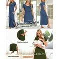 thumbnail image 5 of Women's Split Maternity Long Dresses Nursing Dresses for Breastfeeding, 5 of 6