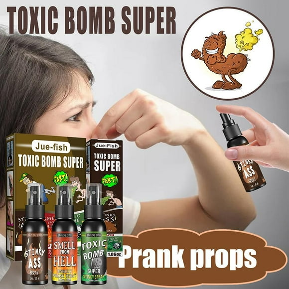 Prggybuy 3pcs Liquid Fart Spray Stink Bomb 30ml Fart Spray Extra Strong for Adults Kids