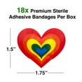 thumbnail image 2 of Rainbow Heart Adhesive Bandages (Pack of 18), 2 of 5