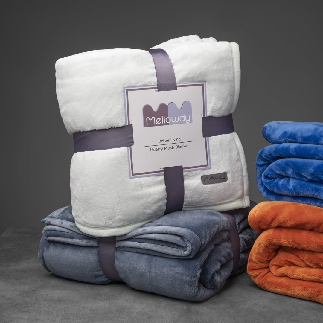 Mellowdy Extra Thick Hearty Plush Blanket - 500GSM Twin/Full Warm Blanket for Winter, Fall, Couch, Bed (Light Mint, 60x80 inches)