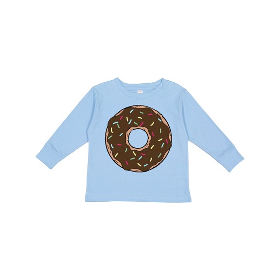 Inktastic Chololate Donut with Sprinkles Boys or Girls Long Sleeve Toddler T-Shirt