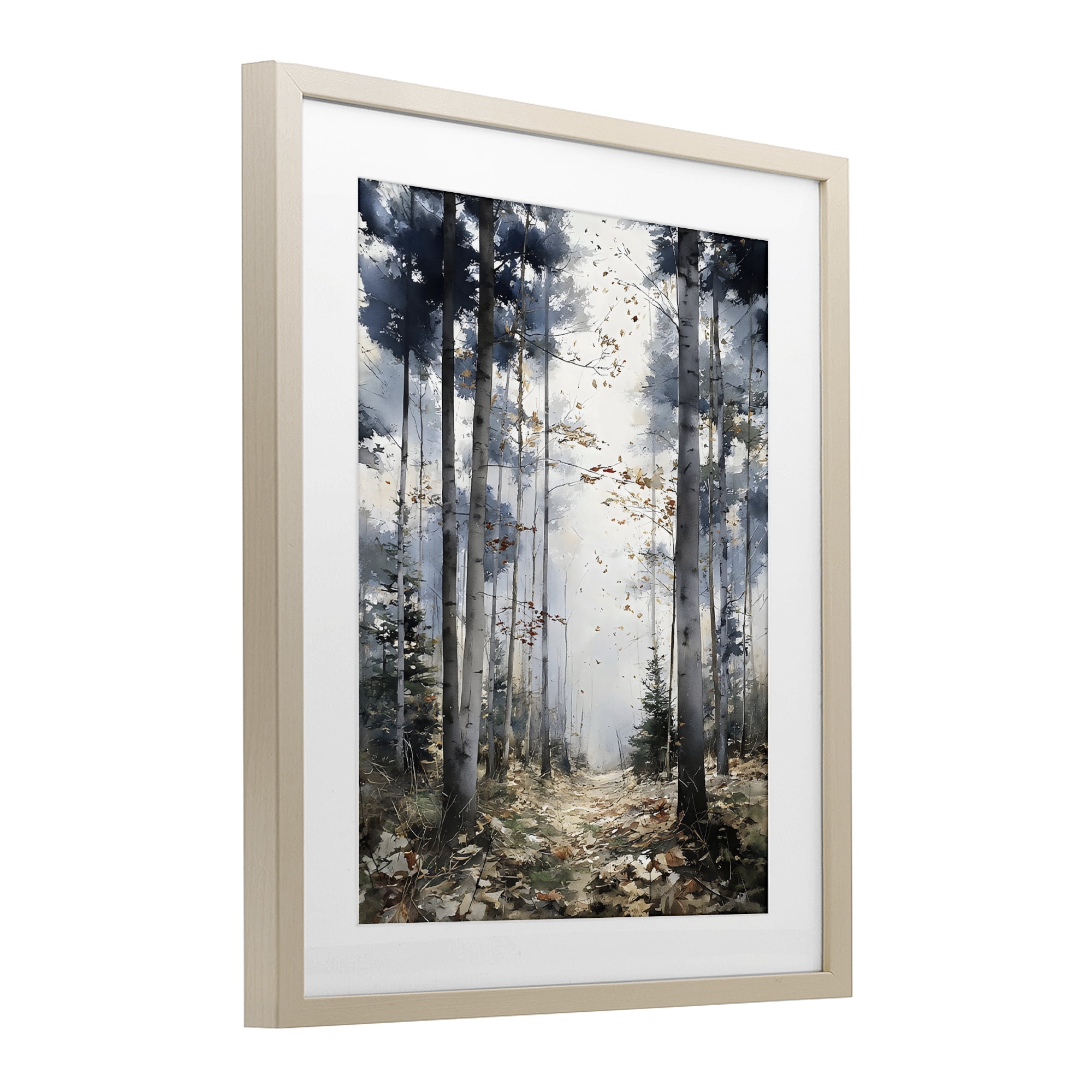Stupell Industries Cold Woods Birch Forest Birch Framed Print Under Glass, design by Franklyn Gregory