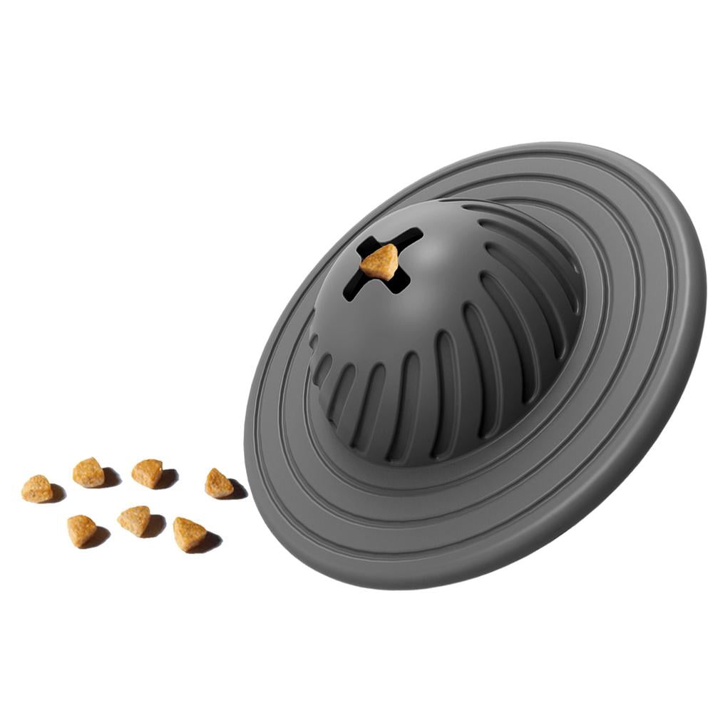 Ksruee Pet Flying Saucer Toys UFO Shape Flying Disk Disassemble Treats Dry Food Leak Dispenser