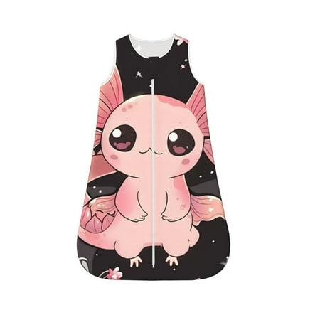 

Yiaed Cute Axolotl Sakura Blossoms B Print Baby Sleep Sack Sleeveless Baby Sleeping Bag Toddler 2-Way Zipper Wearable Blanket for Infant Toddler Newborn-X-Large