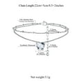 thumbnail image 5 of FindChic Anklets for Women Waterproof, Bling Heart Created Diamond Birthstone Ankle Bracelets Stainless Steel Silver Layered Beaded Foot Chain Summer Jewelry for Birthday Mothers Day with Gift Box, 5 of 9