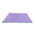 thumbnail image 2 of Ahgly Company Machine Washable Indoor Round Abstract Blue Modern Area Rugs, 4' Round, 2 of 4