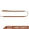 thumbnail image 6 of WAUDOG Heavenly Soft Leather Dog Leash | Special Design Leather Leash for Training & Walking Cute Small, Medium Large Dogs | Strong Climbers Clip, Perfect for Puppy, Small Boy & Girl Dogs - Brown, 6 of 9